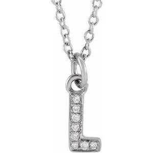Reflet de la Côte d'Azur, Gold Diamond Letter Necklace