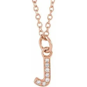 Reflet de la Côte d'Azur, Gold Diamond Letter Necklace