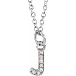 Reflet de la Côte d'Azur, Gold Diamond Letter Necklace