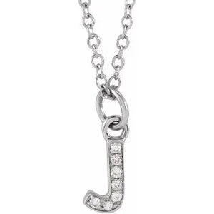 Reflet de la Côte d'Azur, Gold Diamond Letter Necklace