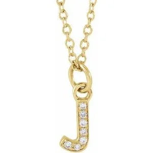 Reflet de la Côte d'Azur, Gold Diamond Letter Necklace