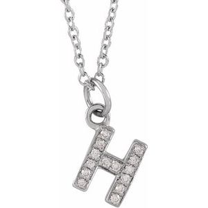 Reflet de la Côte d'Azur, Gold Diamond Letter Necklace