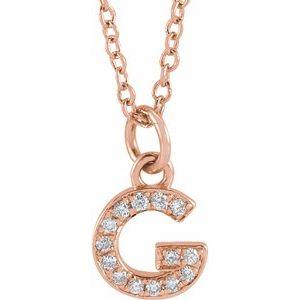 Reflet de la Côte d'Azur, Gold Diamond Letter Necklace