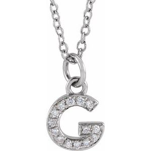 Reflet de la Côte d'Azur, Gold Diamond Letter Necklace