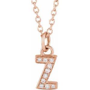 Reflet de la Côte d'Azur, Gold Diamond Letter Necklace