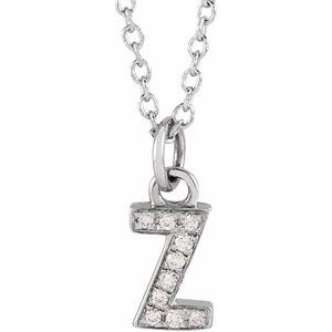 Reflet de la Côte d'Azur, Gold Diamond Letter Necklace