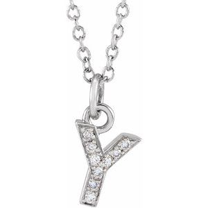 Reflet de la Côte d'Azur, Gold Diamond Letter Necklace