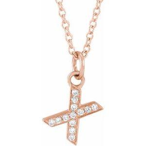 Reflet de la Côte d'Azur, Gold Diamond Letter Necklace
