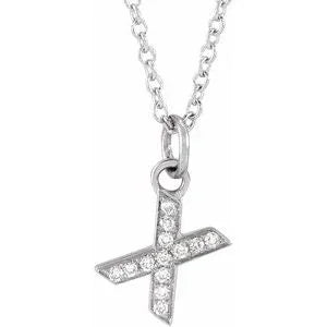 Reflet de la Côte d'Azur, Gold Diamond Letter Necklace