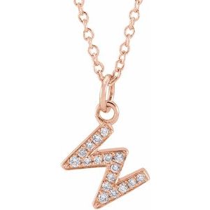 Reflet de la Côte d'Azur, Gold Diamond Letter Necklace