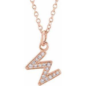 Reflet de la Côte d'Azur, Gold Diamond Letter Necklace