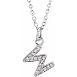Reflet de la Côte d'Azur, Gold Diamond Letter Necklace