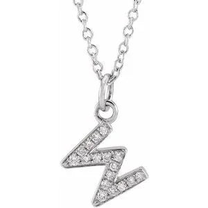 Reflet de la Côte d'Azur, Gold Diamond Letter Necklace