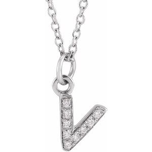 Reflet de la Côte d'Azur, Gold Diamond Letter Necklace