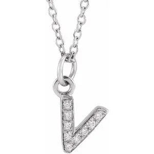 Reflet de la Côte d'Azur, Gold Diamond Letter Necklace