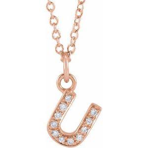 Reflet de la Côte d'Azur, Gold Diamond Letter Necklace