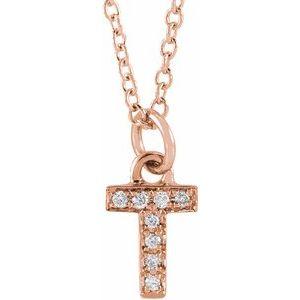 Reflet de la Côte d'Azur, Gold Diamond Letter Necklace