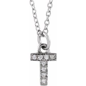 Reflet de la Côte d'Azur, Gold Diamond Letter Necklace