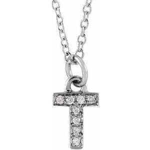 Reflet de la Côte d'Azur, Gold Diamond Letter Necklace