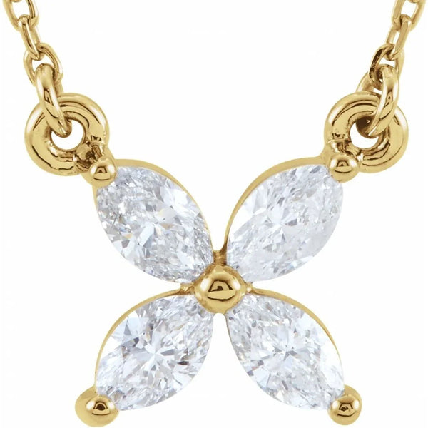 Aura de Chenonceau, Natural Diamond Floral Necklace