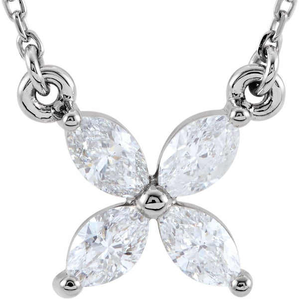 Les Petites Fleurs Necklace, Natural Diamond