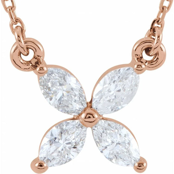 Aura de Chenonceau, Natural Diamond Floral Necklace