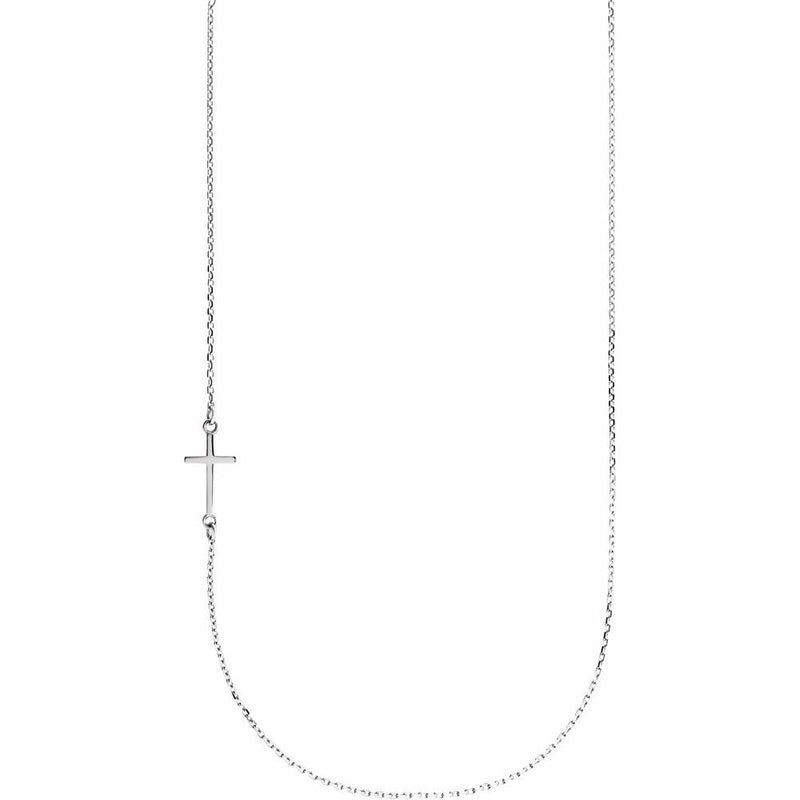 Sideways Cross Necklace