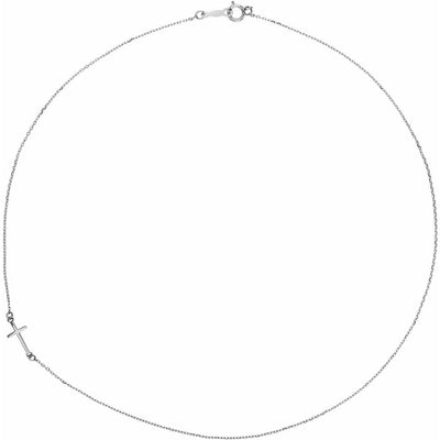 Sideways Cross Necklace