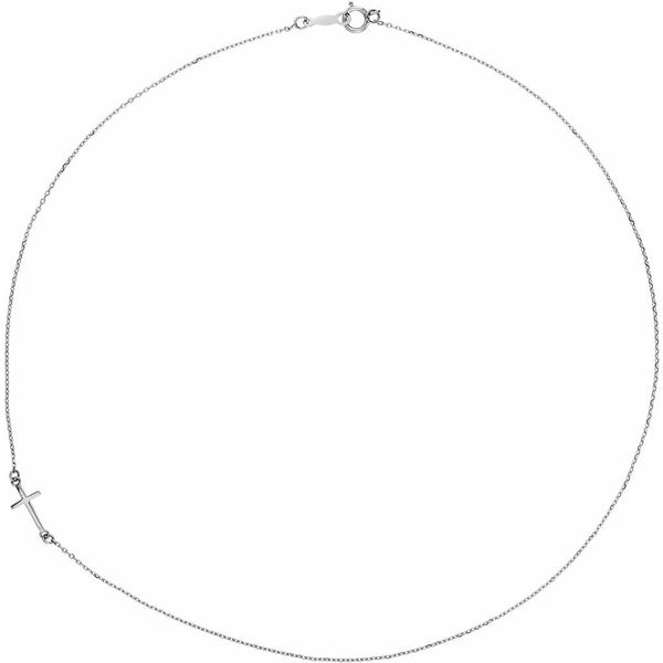 Sideways Cross Necklace