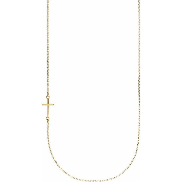 Sideways Cross Necklace
