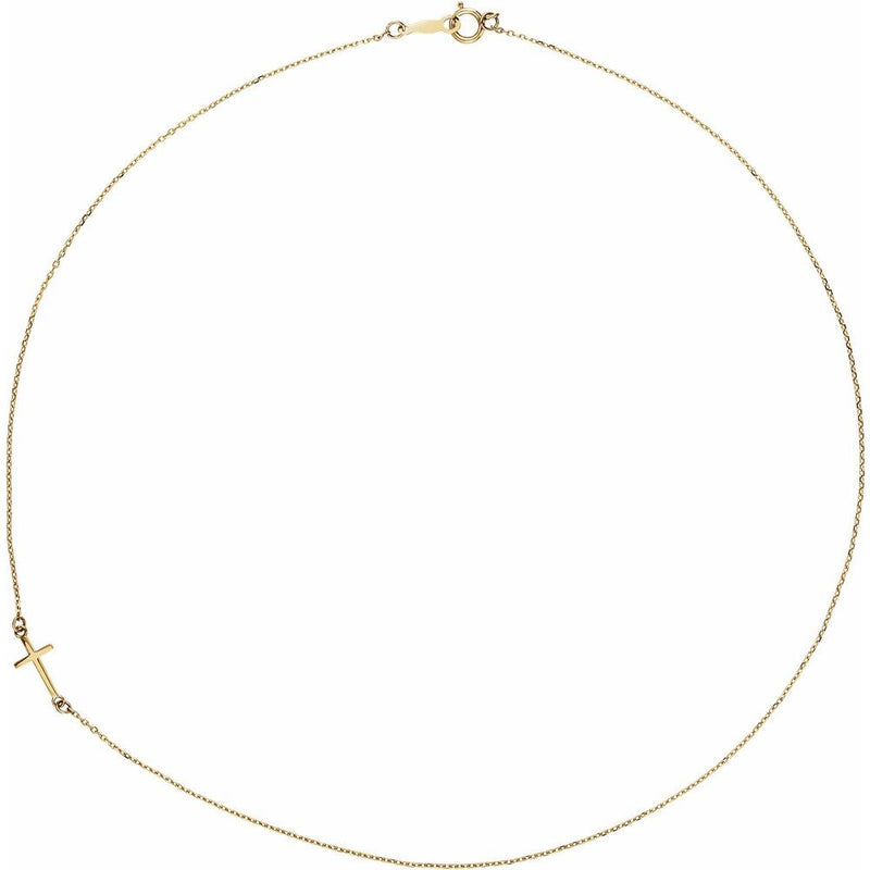 Sideways Cross Necklace