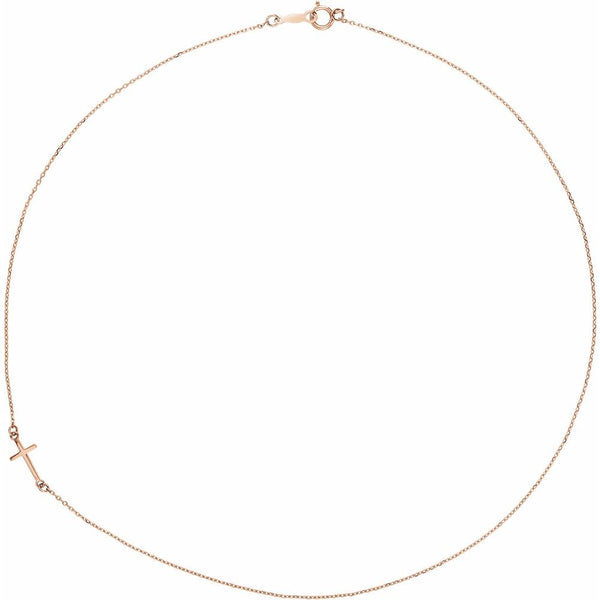 Sideways Cross Necklace