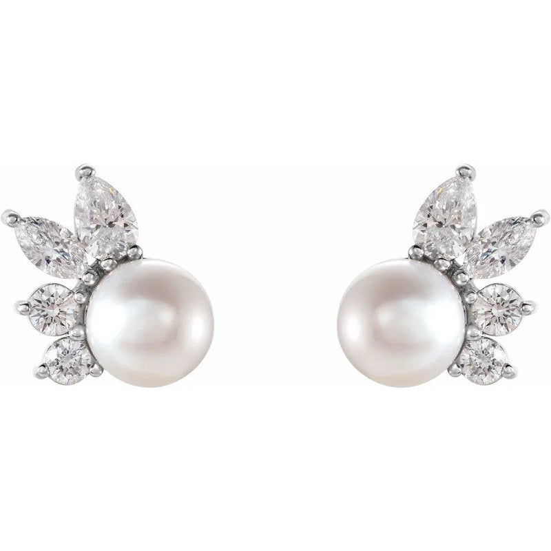 Rosée de Sainte-Chapelle, Pearl & Diamond Earrings