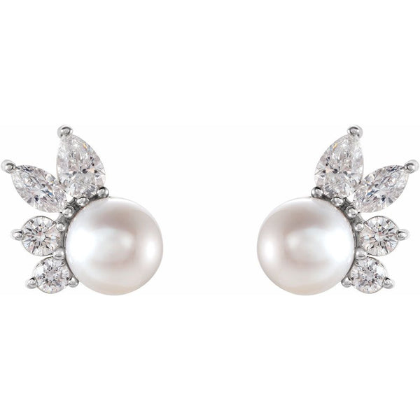 Rosée de Sainte-Chapelle, Pearl & Diamond Earrings