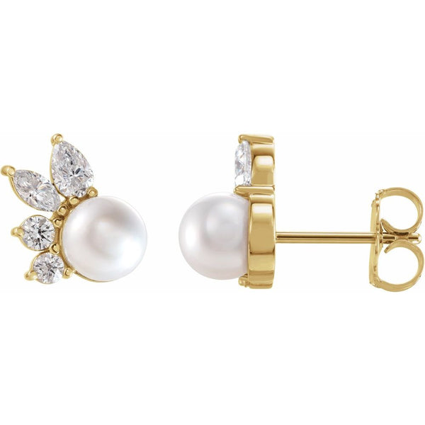Rosée de Sainte-Chapelle, Pearl & Diamond Earrings