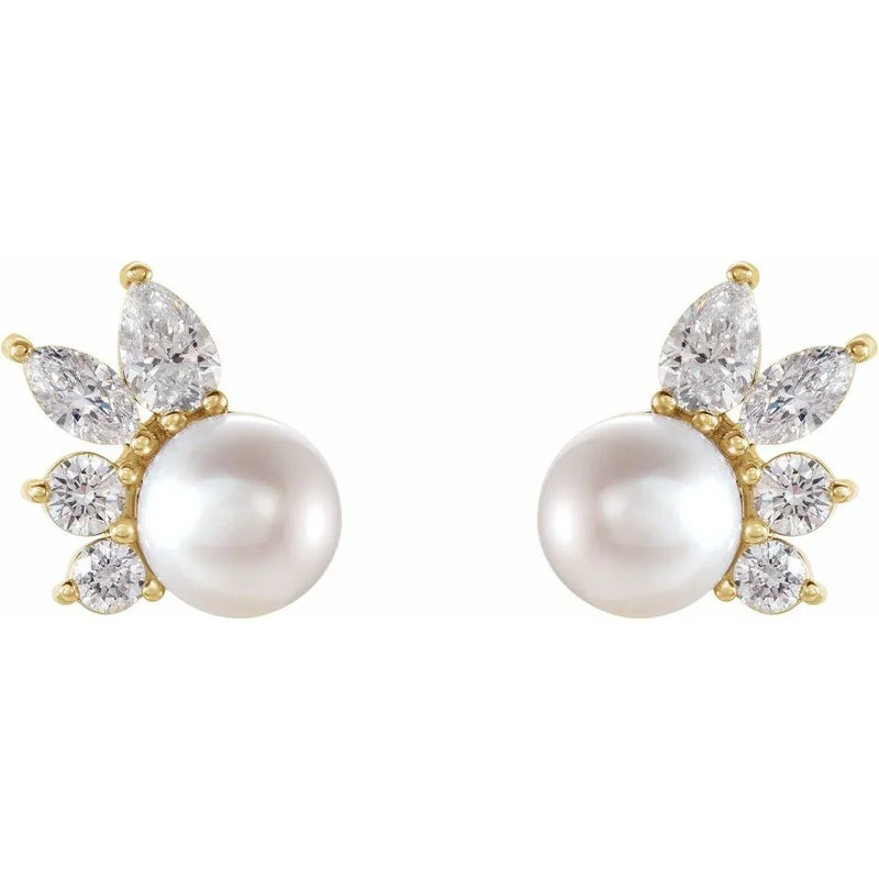 Rosée de Sainte-Chapelle, Pearl & Diamond Earrings