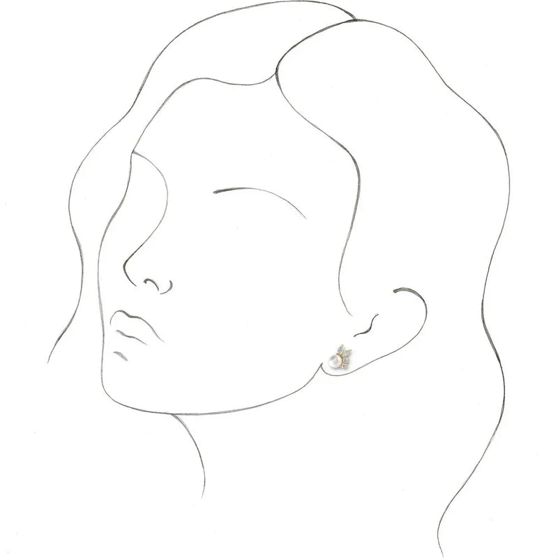Rosée de Sainte-Chapelle, Pearl & Diamond Earrings