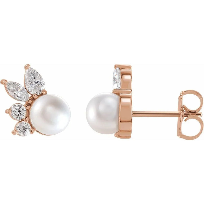 Rosée de Sainte-Chapelle, Pearl & Diamond Earrings