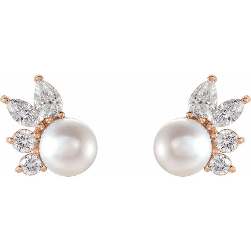 Rosée de Sainte-Chapelle, Pearl & Diamond Earrings