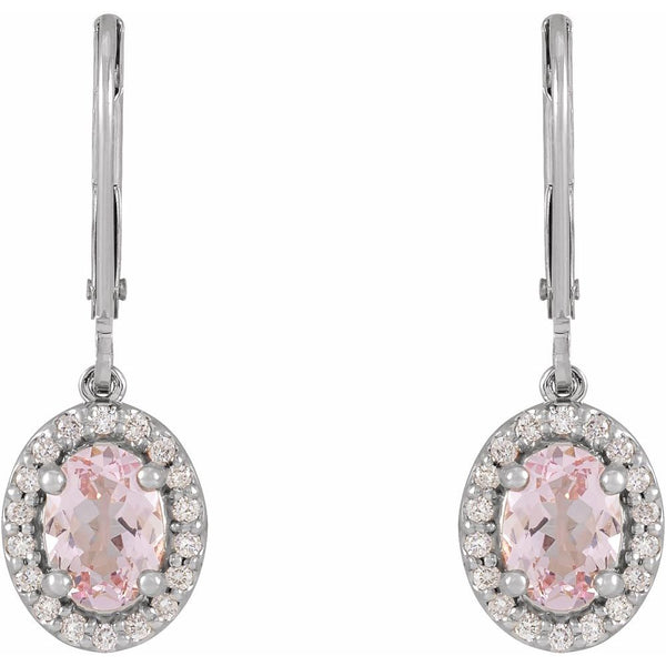 Rose de Montmartre, Pink Morganite & Diamond Earrings