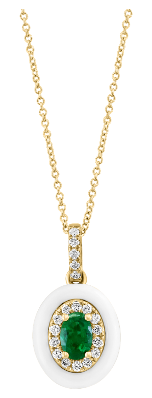 L’Émeraude Mer Necklace, Emerald & Diamonds Necklace