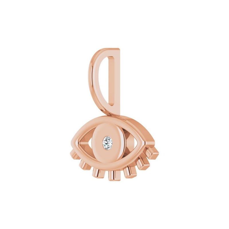 Natural Diamond Evil Eye Charm Pendant