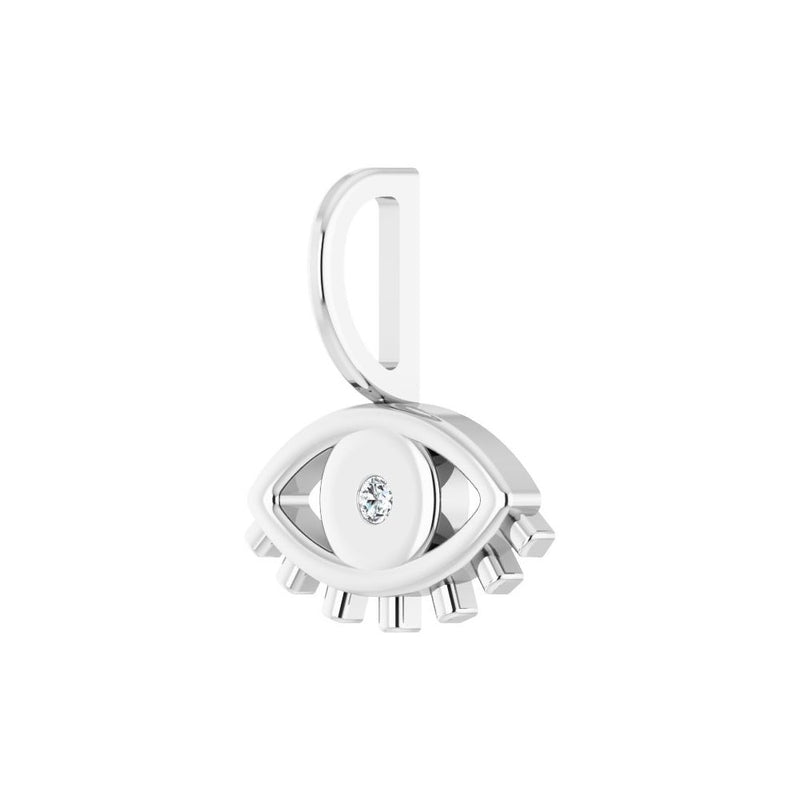 Natural Diamond Evil Eye Charm Pendant