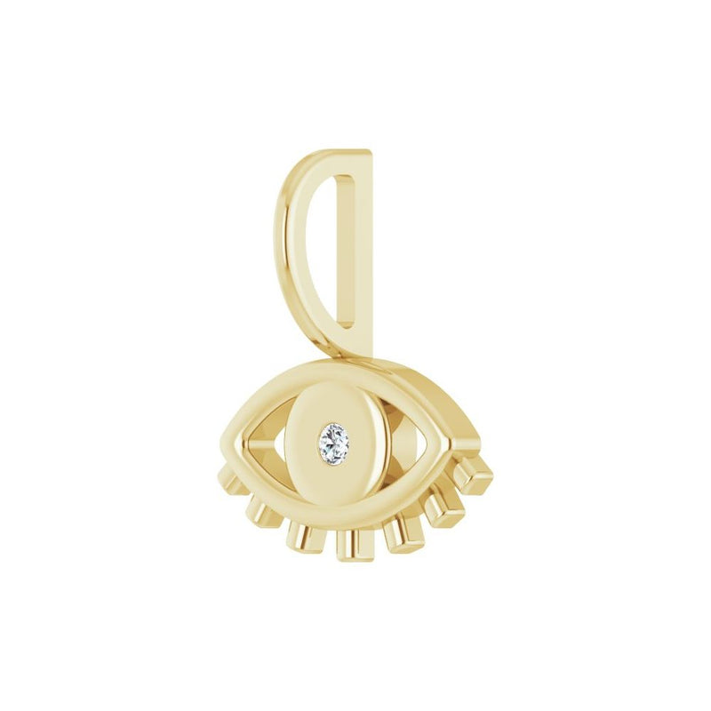 Natural Diamond Evil Eye Charm Pendant