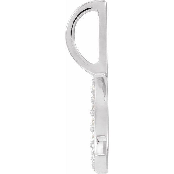 Natural Diamond Crescent Moon Charm Pendant