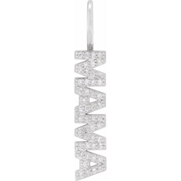 Natural Diamond Mama Charm Pendant
