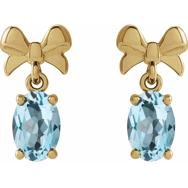 Étincelle de Versailles, Sky Blue Topaz Bow Earrings