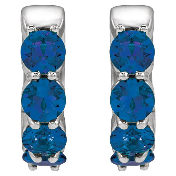 Velours de Versailles, Blue Sapphire Hoop Earrings
