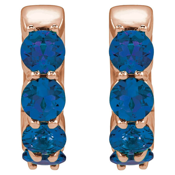 Velours de Versailles, Blue Sapphire Hoop Earrings