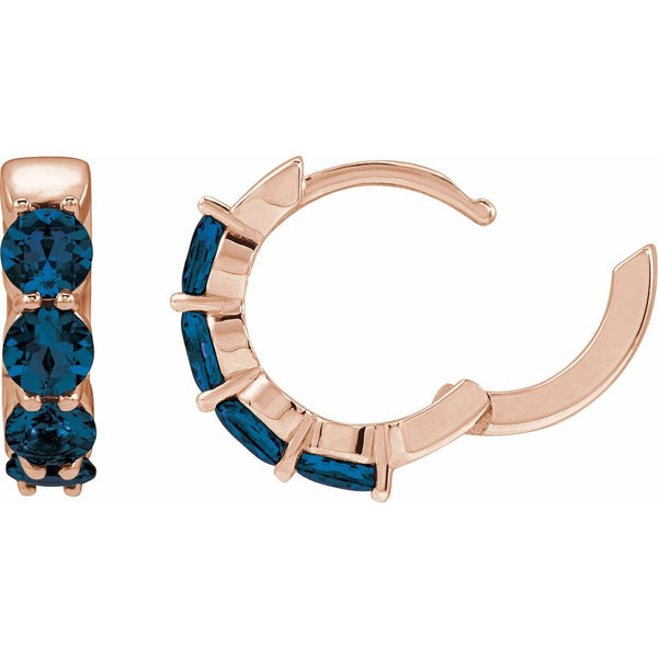Velours de Versailles, Blue Sapphire Hoop Earrings